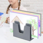 Acrimet 5 Section Incline File Sorter Organizer, Desktop Mail Holder Silver - Image 4