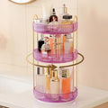 Aveniee Rotating Makeup Organizer for Vanity, Perfume Skincare Organizerss Large, Spinning Bathroom Counter Shelf Holder for Cosmetics, Skin Care, Lipsticks,3 Tiers, Purple by Aveniee
