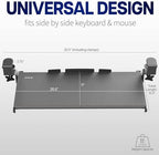 VIVO Black Clamp-on 27 x 11 in Keyboard Tray, MOUNT-KB05E - Image 3