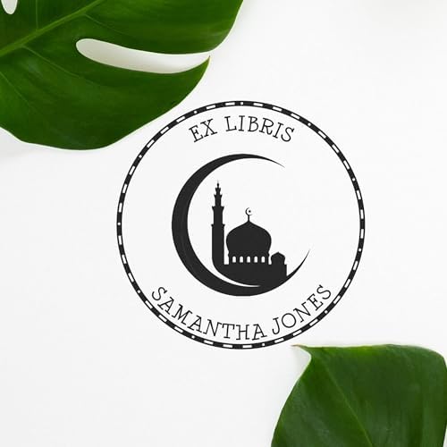 Custom New Home Stamp - PSI Pre-Inked Holy Crescent Star Library Stamp - Ideal Islamic Gift for Muslim Business Owners - Personalized Custom Made for Libraries, Offices, and Homes - Long-Lasting Ink - Image 6