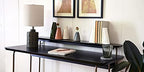 Main + Mesa Marble Geometric Bookends with Wood Inlay, White - Image 2