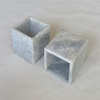 Natural Marble Stone Square Storage Container Empty Vessel Holder Cup for Candle/Pens/Sundries items (Blue Crystal Marble) - Image 6