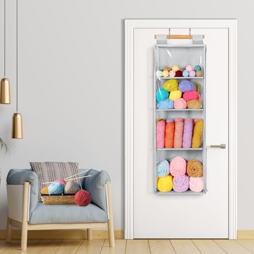 Univivi 4-Tier Hanging Yarn Storage Organizer, Grey - Image 2