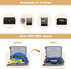 Surblue Hanging Closet Storage Bag Collapsible 3-Shelf Washable Oxford Fabric with 2 Hooks (XL 17.71 * 11.81 * 20in, Black) - Image 3