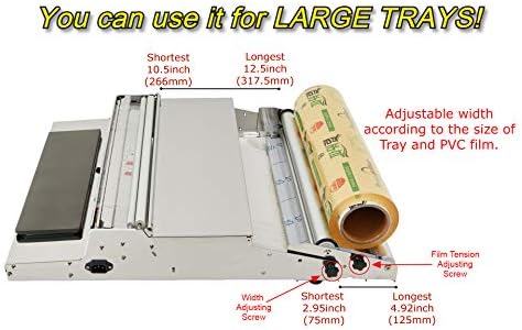 VisionTechShop VTH-500, 20 Inch / 500 mm Hand Wrapping Machine Film Wrapper for Food Packaging, Large Tray, MADE IN KOREA - Image 2