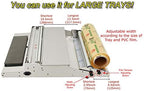 VisionTechShop VTH-500, 20 Inch / 500 mm Hand Wrapping Machine Film Wrapper for Food Packaging, Large Tray, MADE IN KOREA - Image 2