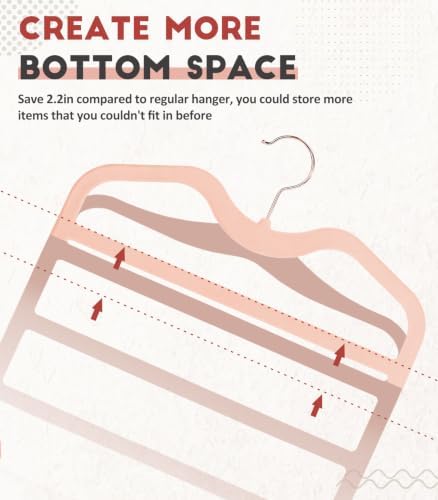 Pants Hangers Space Saving,5 Pack 5 Tier Velvet Short Neck Pants Hangers - Image 5
