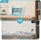 Desk Organizer with 5 Tier File Holder and Sliding Drawer Pen Holder Black - Image 5