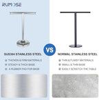 RUMOSE Polished Chrome Hand Towel Holder Stand Countertop Towel Rack - Image 5