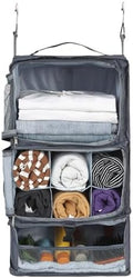 Surblue Hanging Shelves Travel Storage Bag Compression Packing Cube for Suitcase Collapsible with Extension Layer Large Capacity, Grey,XL by SURBLUE