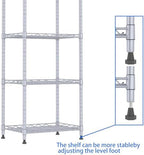 REGILLER 6 Wire Shelving Steel Storage Rack Adjustable Unit Shelves for Laundry Bathroom Kitchen Pantry Closet(Silver, 11.7" D x 16.8" W x 63" H) - Image 6