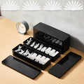 Tatuo Cord Organizer Box with Lid, Black, 4 Pack by Tatuo