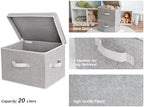 StorageWorks Fabric Storage Bins with Lids, Closet Storage Bins - Image 3