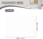 PATIKIL Wire Grid Panels Gridwall Panel 37" x 26" White 2Pcs - Image 2