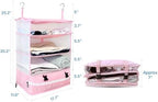 Grand Fusion Stow-N-Go Hanging Travel Shelves, Packing Organizer for Luggage. Carry on Closet for Suitcase. Expandable Packing Cube. Travel Essentials. (Pink - XL, XL = (L) 17.7" x (W) 11.8") - Image 5