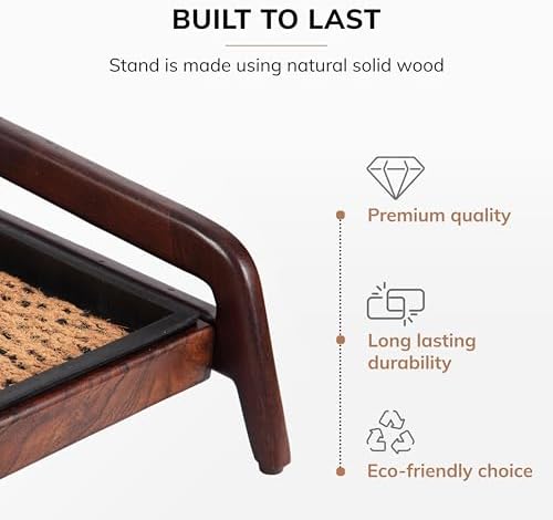 Anji Mountain Heavy Duty Waterproof Wooden Shoe Storage Mat Organizer/Boot Storage Tray Multi Use for Entryway with Coir, Tan and Black Insert, 1 Tier, Fits 3 Pair (36.5" Wide) - Image 3