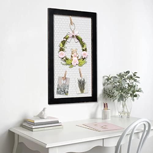 SOFE Farmhouse Memo Board Chicken Wire Frame, 18 × 29" Wall Grid - Image 6
