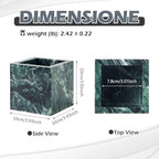 3.93 Inch Square Natural Marble Makeup Brush Holder & Toothbrush Holder - Image 2