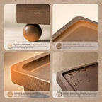 Pine Wood Farmhouse Bathroom Tray for Kitchen Counter, Vanity, Sink, Brown - Image 6