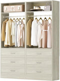 Besiost Closet Systems with 6 Wood Drawers, Closet System Set of 2 by Besiost