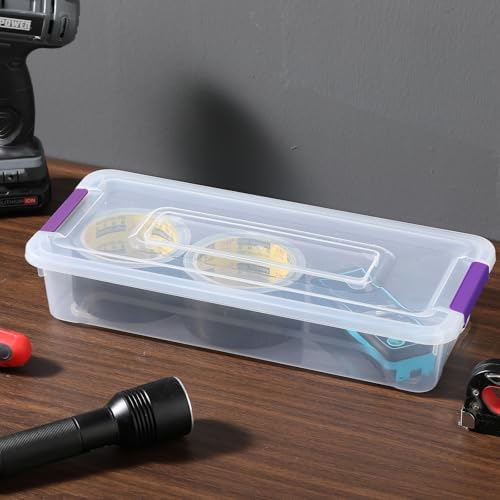 novelinks 4 Quart Clear Plastic Storage Containers with Lids (8 Pack) - Image 7