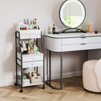HapiRm Floor Makeup Organizer Storage - Vanity Skincare Make Up Organizers and Storage with Drawers, Cosmetics Display Cases Holder for Skin Care Nail Polish Perfume Makeup Brush - Image 2