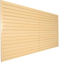 FRAYSCENT Slat Wall Paneling Garage Wall Organizer, Slatwall Panels Garage Tool Organizer Wall Mount Garage Slat Wall Storage Systems, Slat Board PVC Wall Panels Garage Storage (BEIGE, 8ftx4ft) by FRAYSCENT