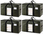 TAILI 4 Pack Green Extra Large Moving Bags,Storage Bag with Visible Window by TAILI