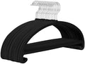 MIZGI 50 Pack Black Velvet Hangers - No Shoulder Bumps, Heavy Duty Non-Slip Chrome Hooks for Jackets, Coats, Pants by MIZGI