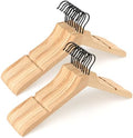 TOPIA HANGER Wooden Hangers 20 Pack, Rubber Wood Clothes Hangers with Rotatable Black Hook and Smooth Cut Nothces, Space Saving Hangers for Coats, Suits, Jackets, Sweaters, Dresses - CTS07N by TOPIAHANGER