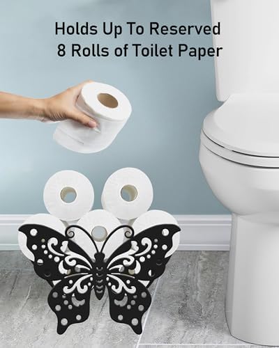 Butterfly Toilet Paper Holder Stand, Funny Decor Toilet Paper Storage - Image 2