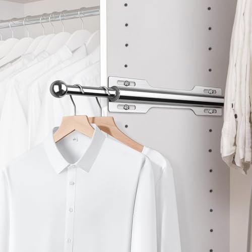 12" Valet Rod for Closet Pull Out (2 Pack, Chrome) - Image 2