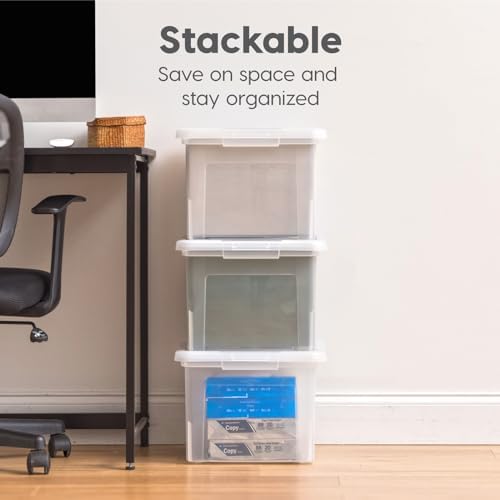 IRIS USA 6-Drawer Rolling Storage Cart, Black/Clear - Image 5