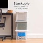IRIS USA 6-Drawer Rolling Storage Cart, Black/Clear - Image 5