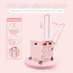 FELICON SELORSS Folding Utility Cart Portable Rolling Crate Handcart-Pink - Image 2