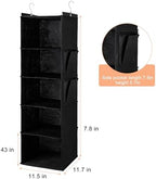 BOOMIBOO Hanging Closet Organize and Shelves,5-Hanging Shelf（2 Pack,Black） - Image 3