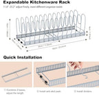 Housolution Pot and Pan Lid Organizer Holder Storage Rack, Grey - Image 5
