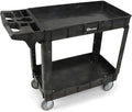 Simpli-Magic Rolling Utility Cart on Wheels, Heavy Duty with Ergonomic Handle, Deep Shelves for Garage, Warehouse, Workshop, 600-Pound Capacity, 40x33x17-Inch, Steel, Black by Simpli-Magic