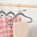 50 Pack Velvet Baby Clothes Hangers, Grey, Non-Slip, Space-Saving - Image 4