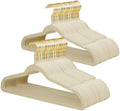 ManGotree Velvet Coat Hangers with 360° Swivel Gold Hook 66 Pack Beige by ManGotree