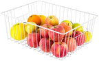 6 Pack Upright Freezer Organizer Bins - Standup Freezer Organizers for 16 Cu.Ft Upright Freezer Improve Air Circulation, Wire Storage Baskets, White - Image 4