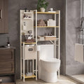 TokeShimi 6-Tier Over the Toilet Storage Rack, Adjustable Wooden Dividers by TokeShimi