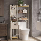 TokeShimi 6-Tier Over the Toilet Storage Rack, Adjustable Wooden Dividers by TokeShimi