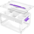 Vtopmart 24 QT Purple Clear Craft Organizer with Tray & Dividers, 1 Pack by Vtopmart