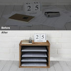 J JACKCUBE DESIGN Rustic Wood Desk Organizer 4 Compartment Paper File Holder for Home and Office, Document Storage, File sorter, Mail and Letter Tray- MK560A - Image 4