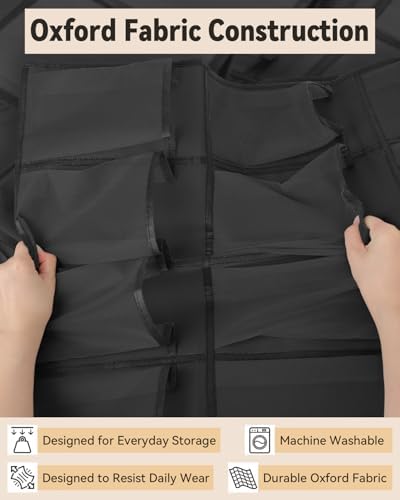 dodowin Over Door Shoe Organizers, 2 Pack, 40 Pockets Each, Black - Image 4