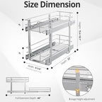 Pull Out Cabinet Organizer,9¼'' Slide Out Kitchen Organizers and Storage - Image 4