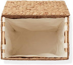 Casafield Large Laundry Hamper with Lid and Removable Liner Bag - Cinnamon, Woven Water Hyacinth Rectangular Laundry Basket Sorter for Clothes Towels - Image 7