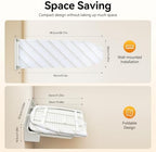 Wall Mounted Ironing Board, 37.4" X7.55" Fold Away 180° Swivel Iron Boards with Removable Silk Cotton Ironing Board Cover, Thickened Support Bar for Home Laundry Room Small Spaces, Space Saving, White - Image 3