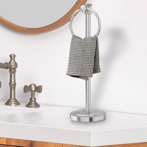 Hoimpro Hand Towel Holder Stand Free Standing Towel Bar Polished Chrome - Image 3